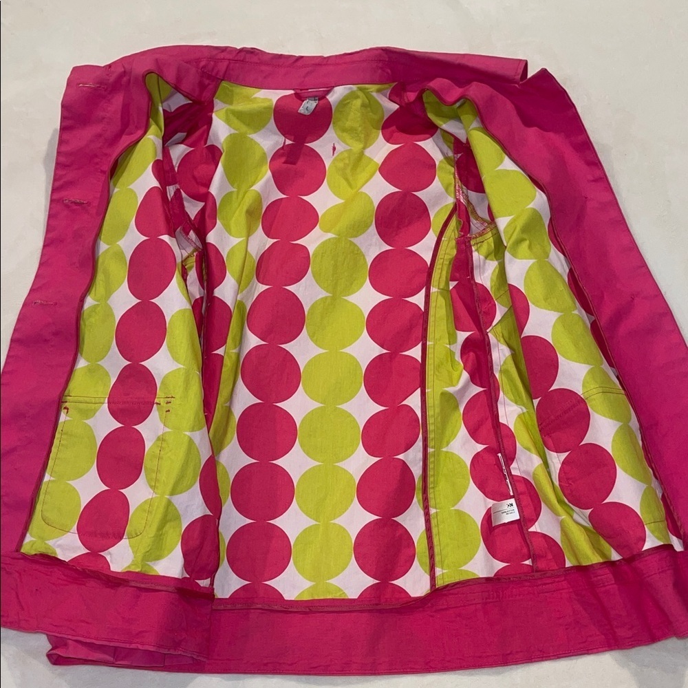 Old Navy Women’s Large Pink Cotton Jacket with Polka Dot Lining - Picture 6 of 10
